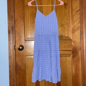 Blue polka dot Monteau summer dress